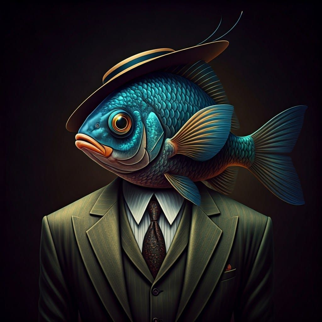 Futuristic Fashion Fish in Avant Garde Style
