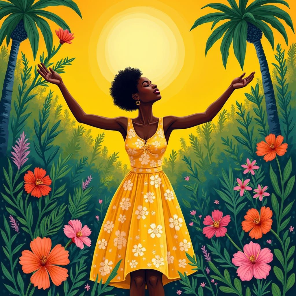 Surreal Goddess in Tropical Paradise