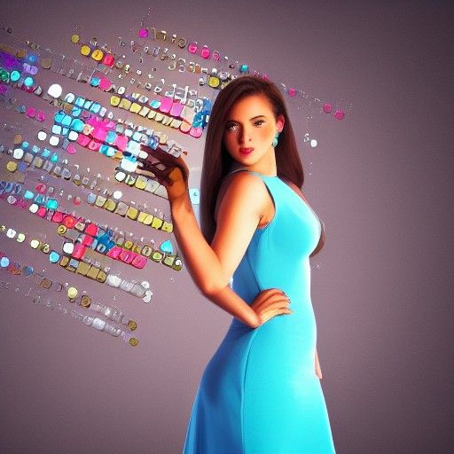 Microchip Dress on a Beautiful Woman