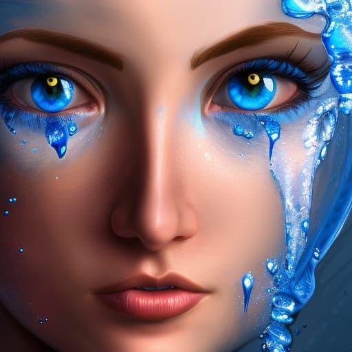 Waterfall lady