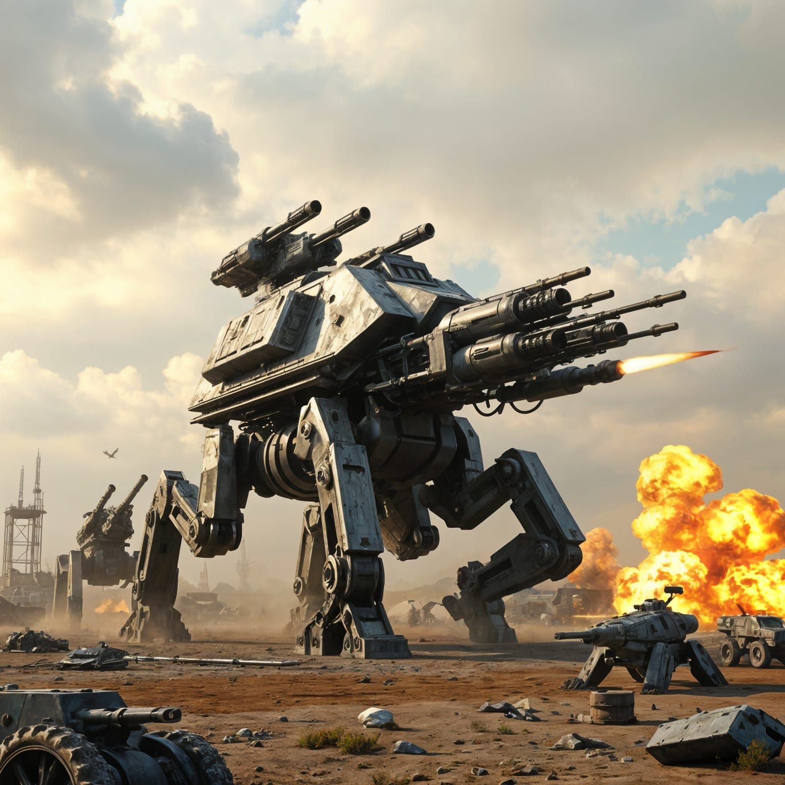 Giant Multi-Legged Tank Machine in Warzone