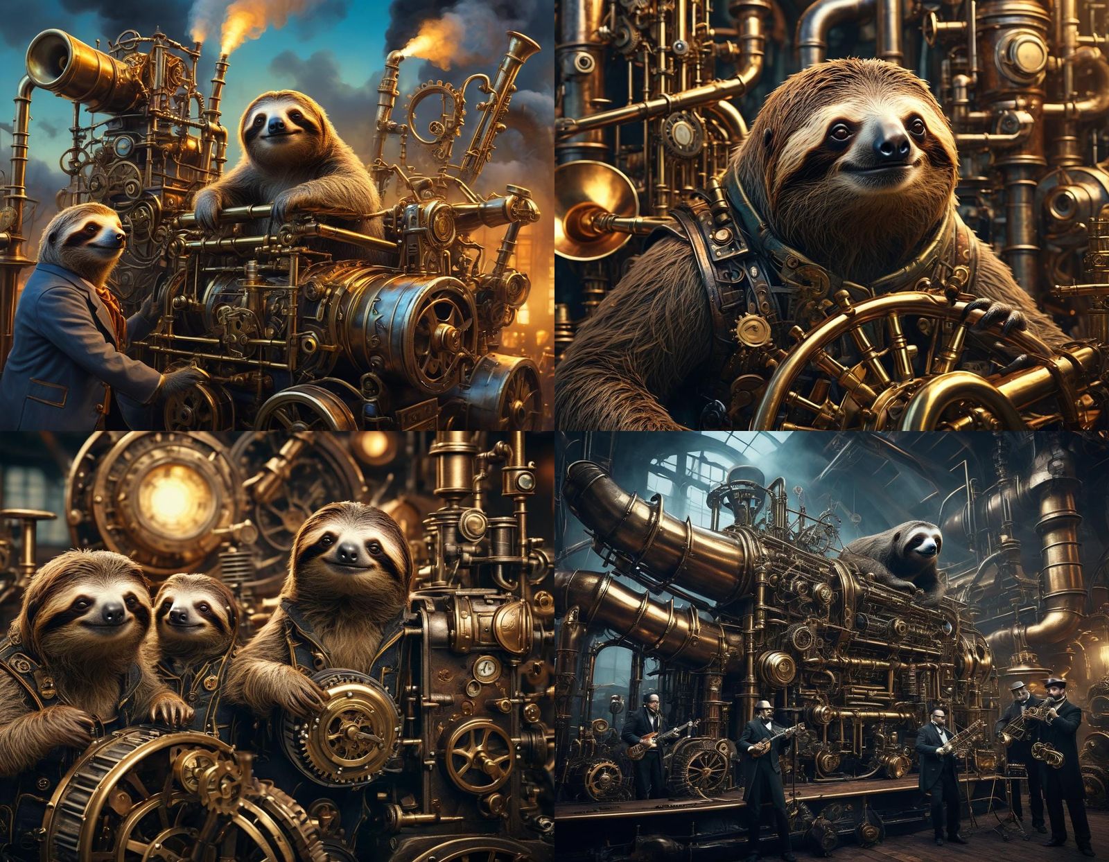 Steampunk Sloth Jazz Band