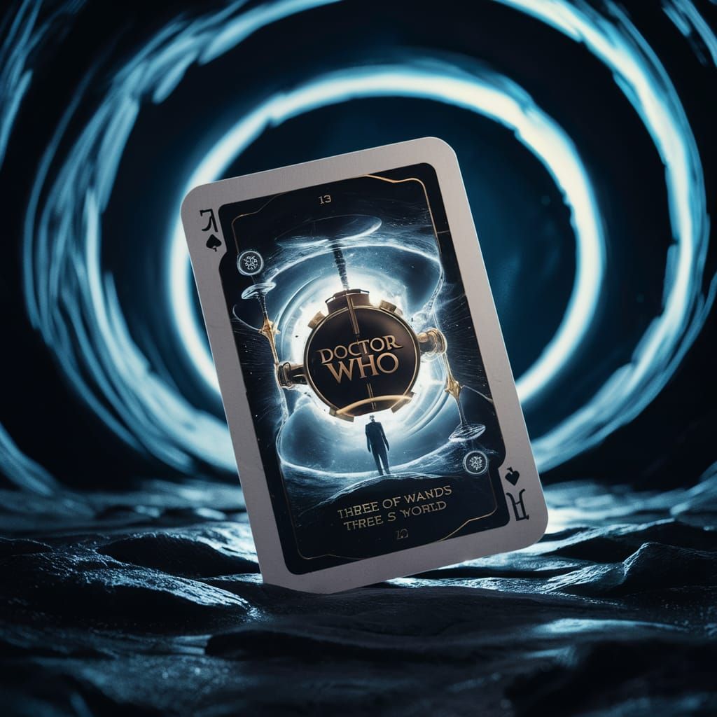 Doctor Who Tarot Card in Unreal Engine Style