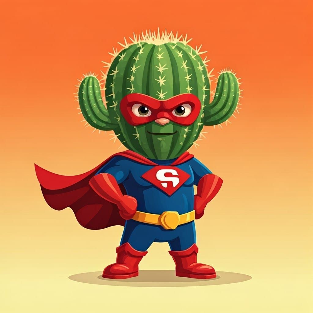 Cyberpunk Cactus Hero