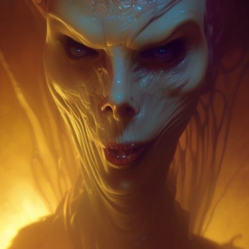 Oogie Boogie in Dark Fantasy Style