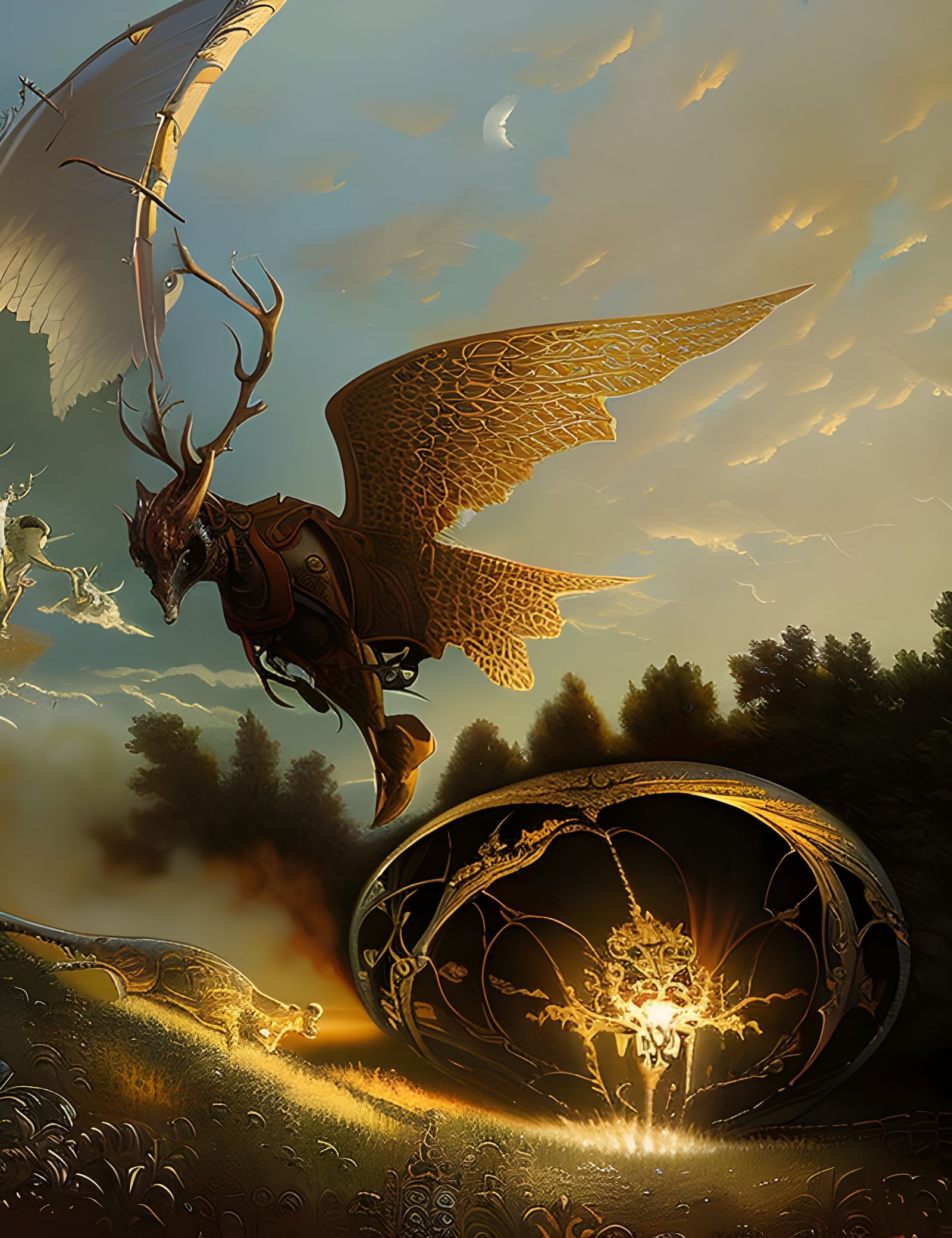 Eldritch Dreamscape: A Fusion of Artistic Visions