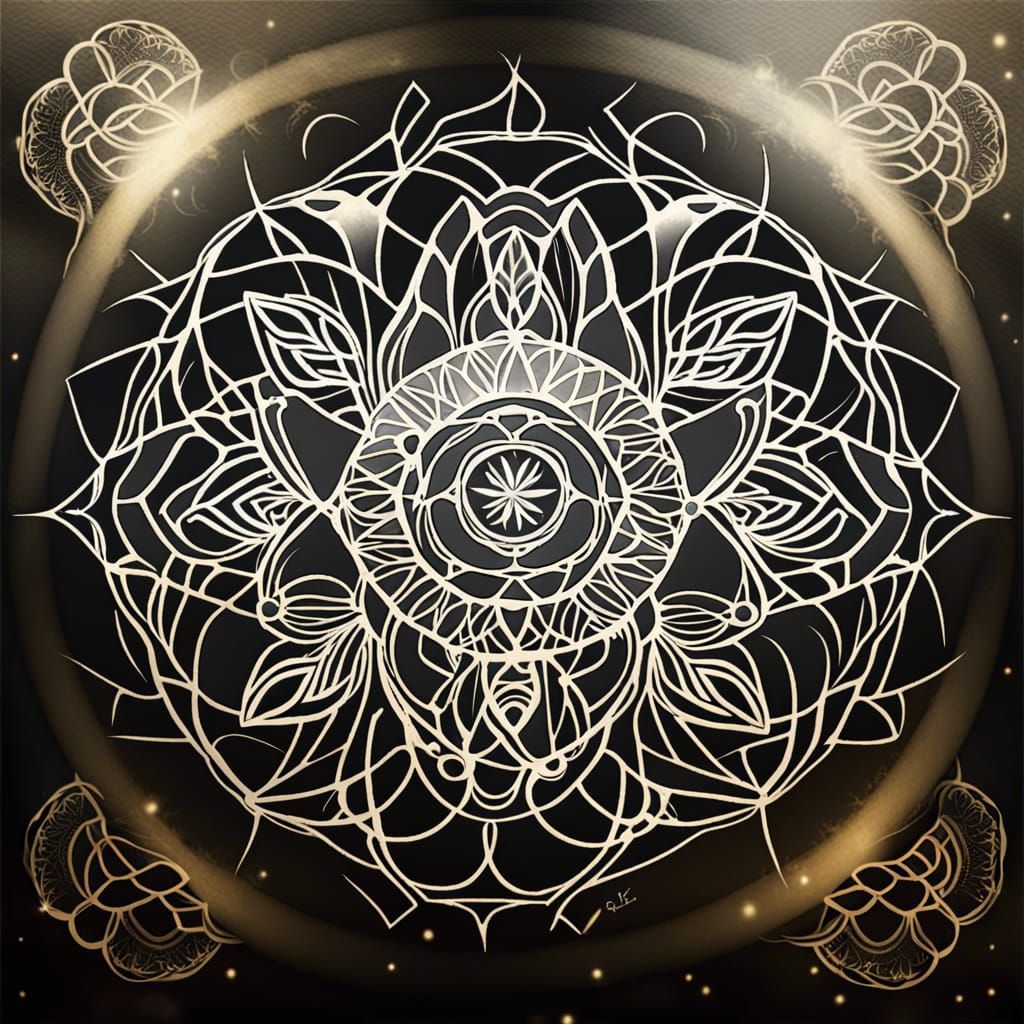 Intricate Mandala Design in Sacred Geometry Style