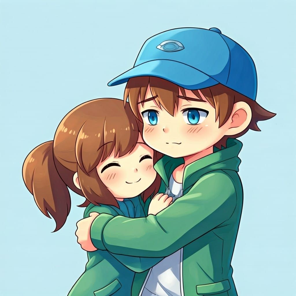 Chibi Pokémon Trainer Receives Forgiving Hug