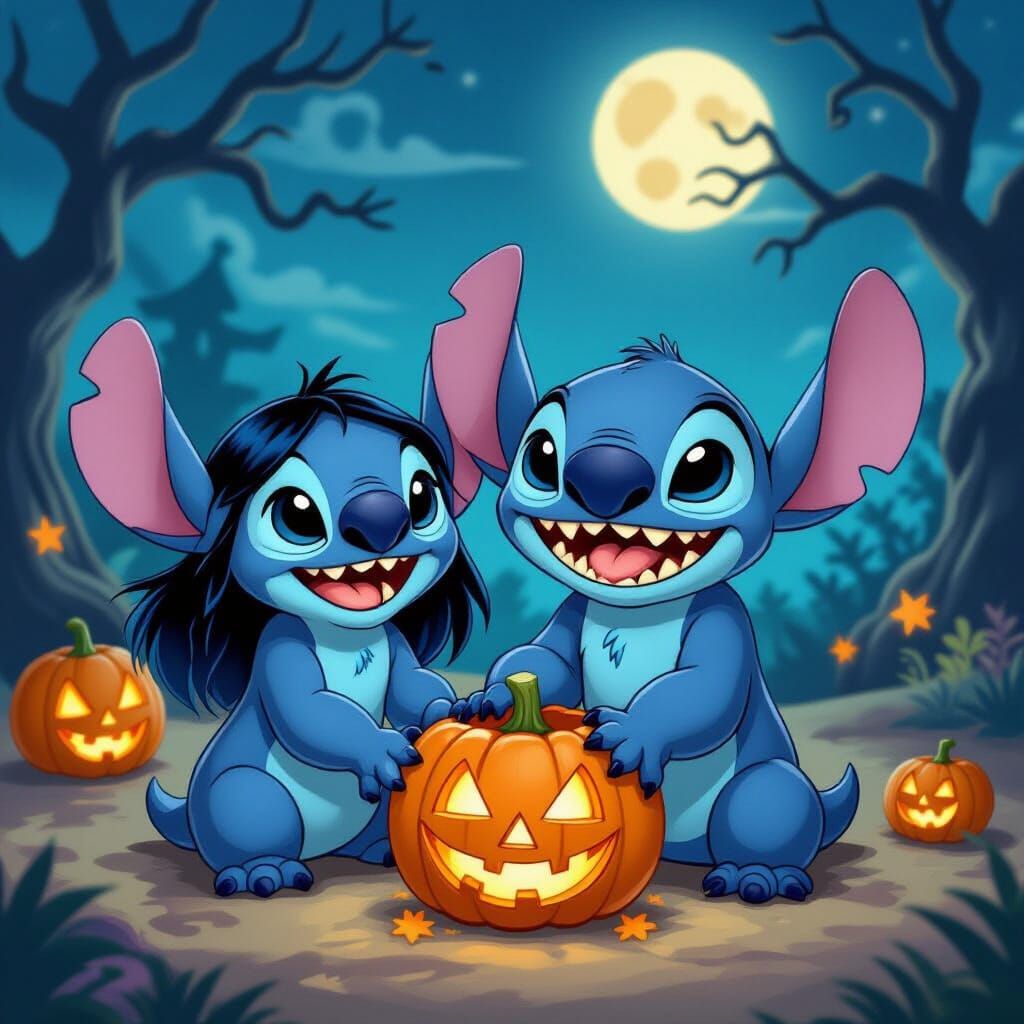 Lilo and Stitch Enjoy Halloween Adventures
