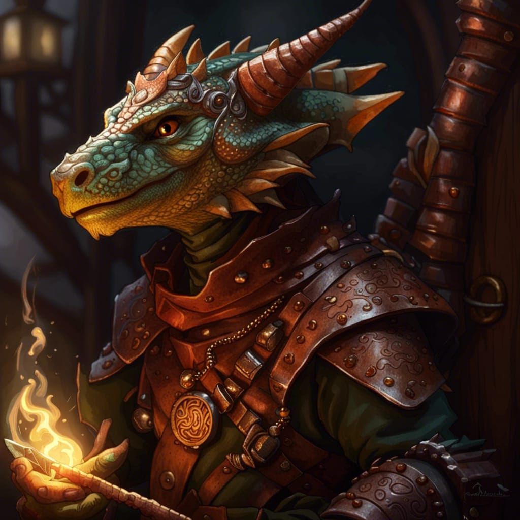 Kobold Dragon Artificer: Dark Fantasy Concept Art