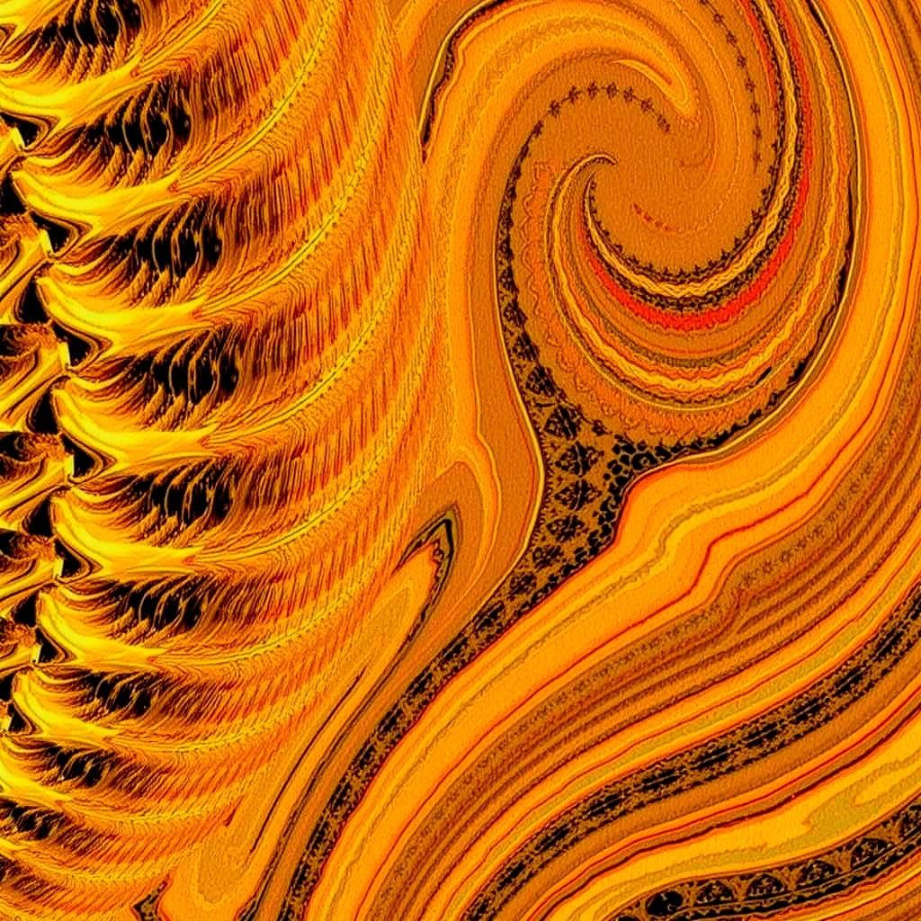 Vibrant Looping Fractal Patterns in Gradient Colors