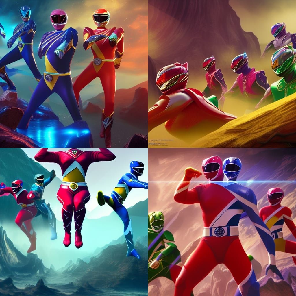 Power Rangers: Detailed Matte Painting in 8K