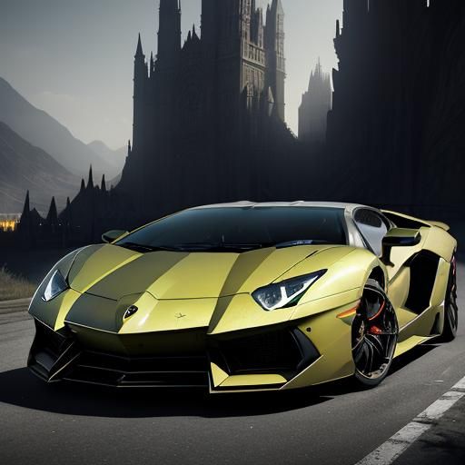 Lamborghini Aventador: Dark Fantasy Concept Art