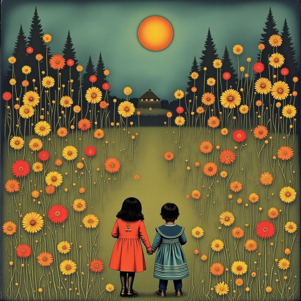 Whimsical Garden Party in Post-Punk Style