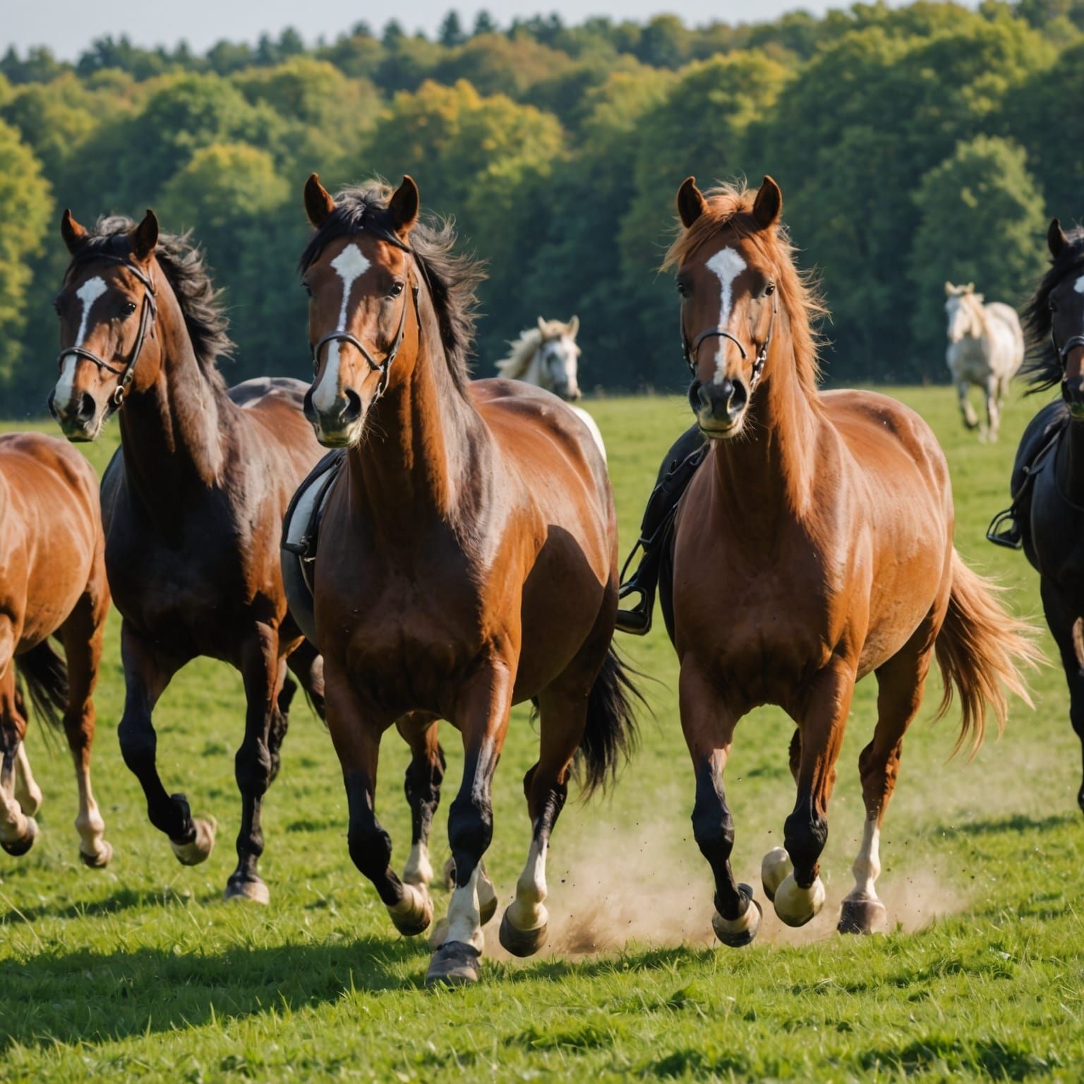 Galloping Horses in Field: A Dynamic Natural Scene