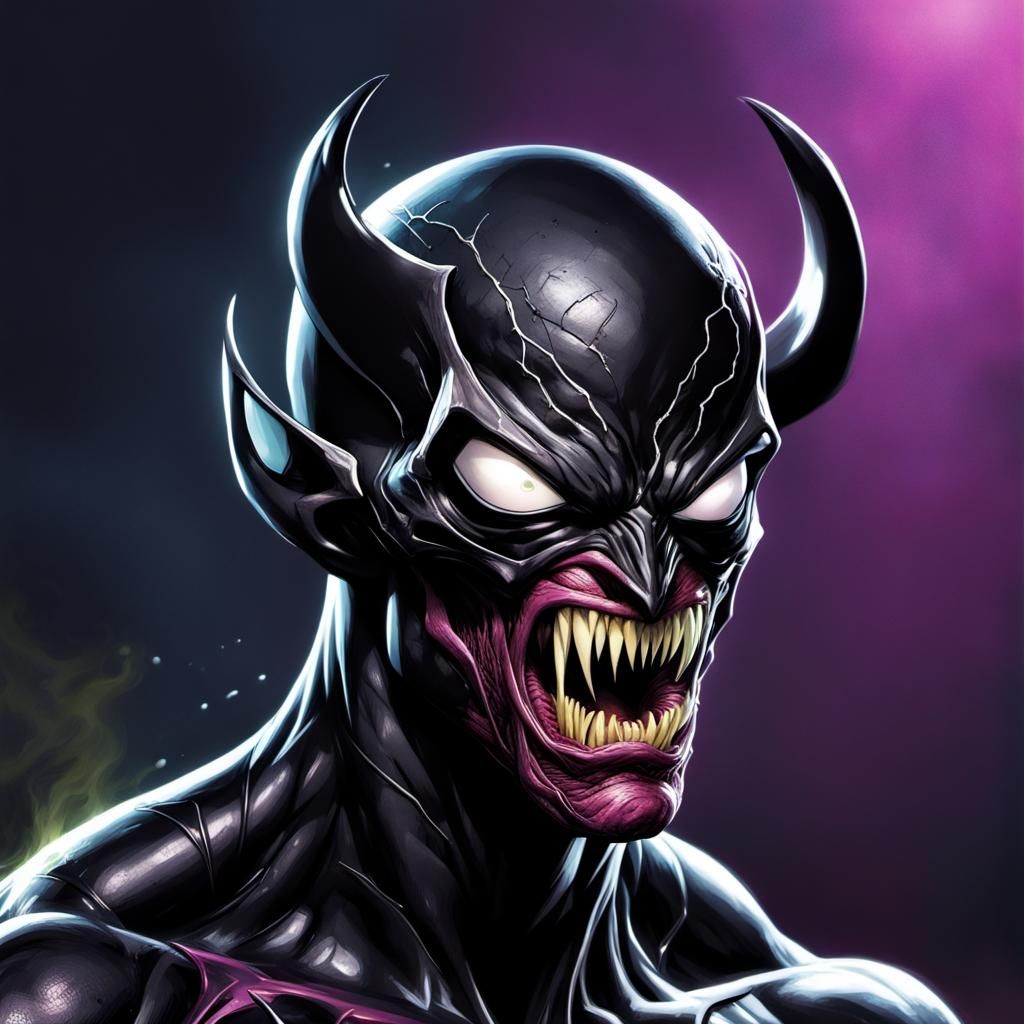 Sinestro as Venom Symbiote Splash Art