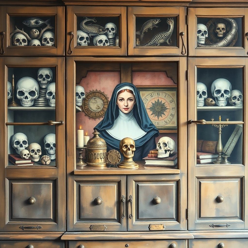 Steampunk Kitchen Cabinet of Curiosities