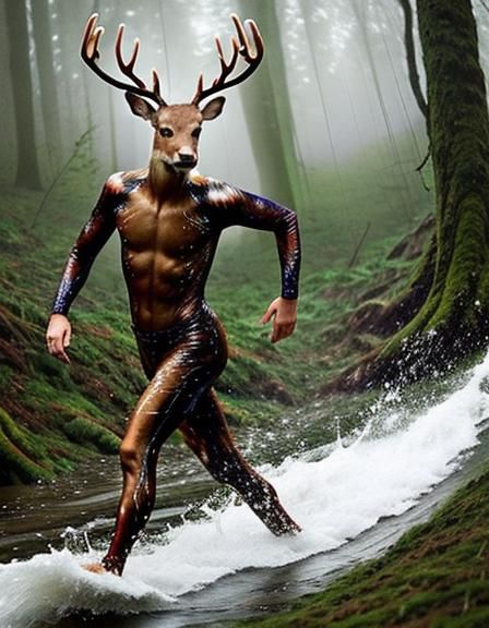 Camouflaged Deer Reveals Animated Forest Landscape