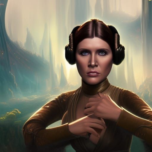Princess Leia Detailed Matte Painting in 8k