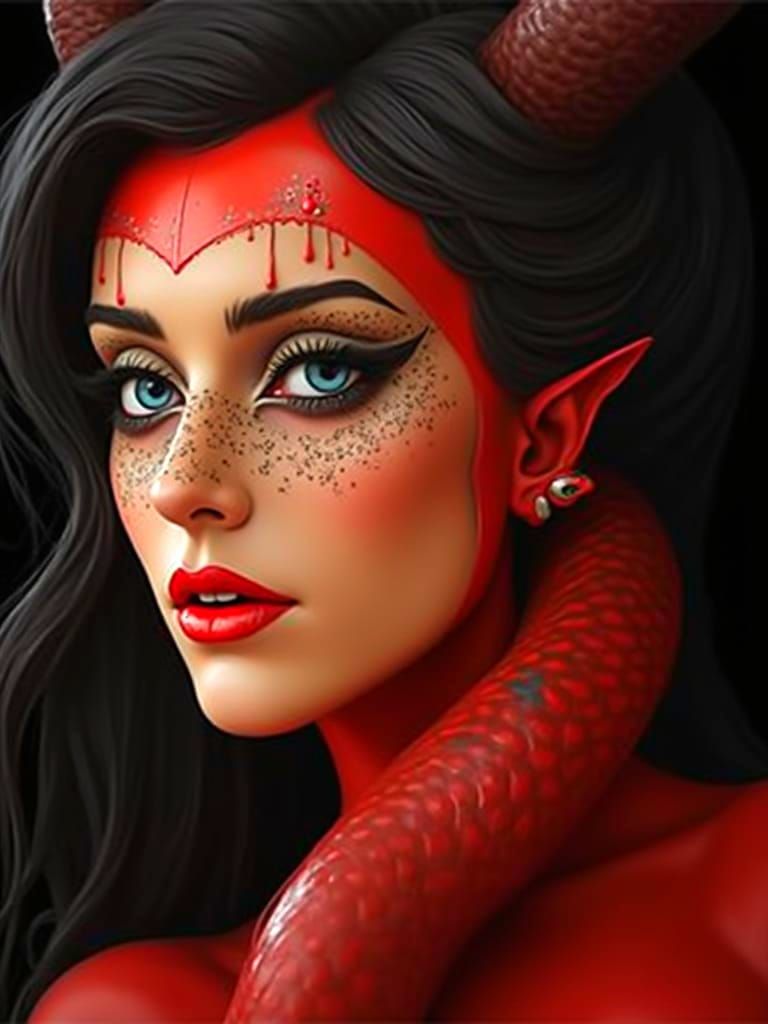 Devil in Disguise: A Sinister Surrealist Portrait