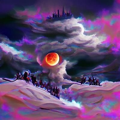 Apocalyptic Lunar Landscape: A Desolate Moon