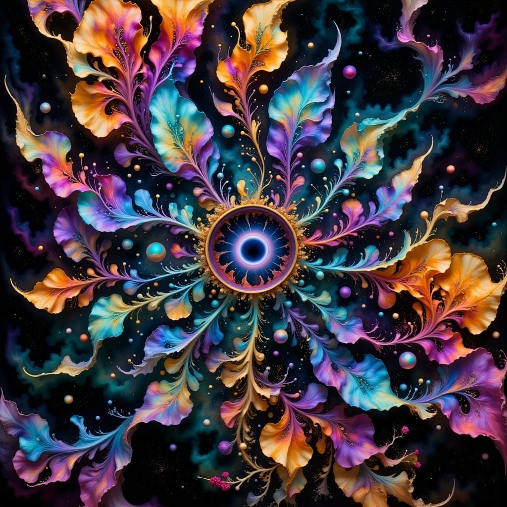 <lora:hyperkraximalismus:1.0> A fractal pattern that resembl...