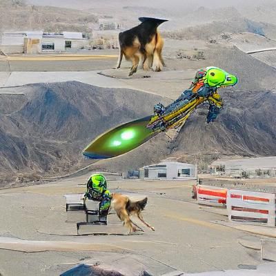 Dog Raiding Area 51 on a Pencil