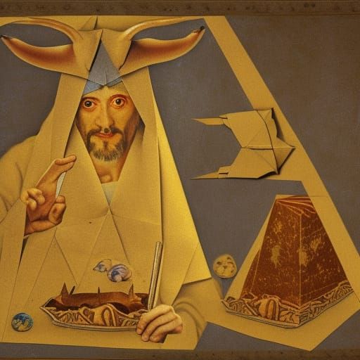 Post-Apocalyptic Origami Pies in a Surreal Style