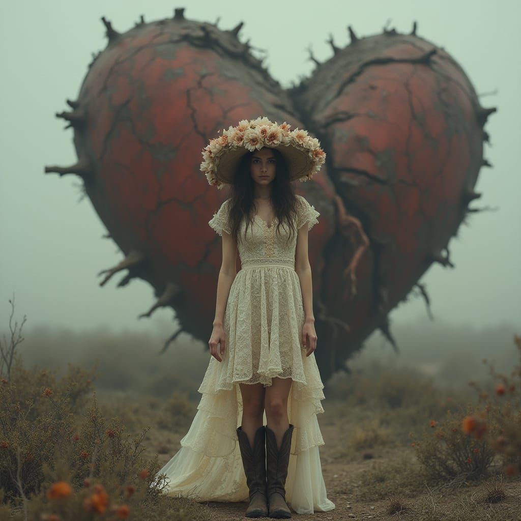 Gothic Cowgirl Haunted by a Twisted Heart