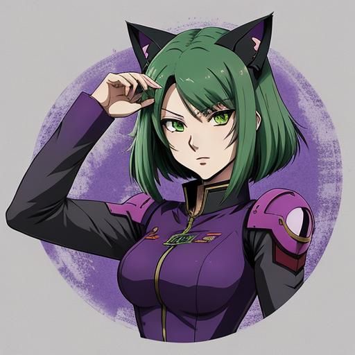 Anime Cat-Girl Zeon Mecha Fusion