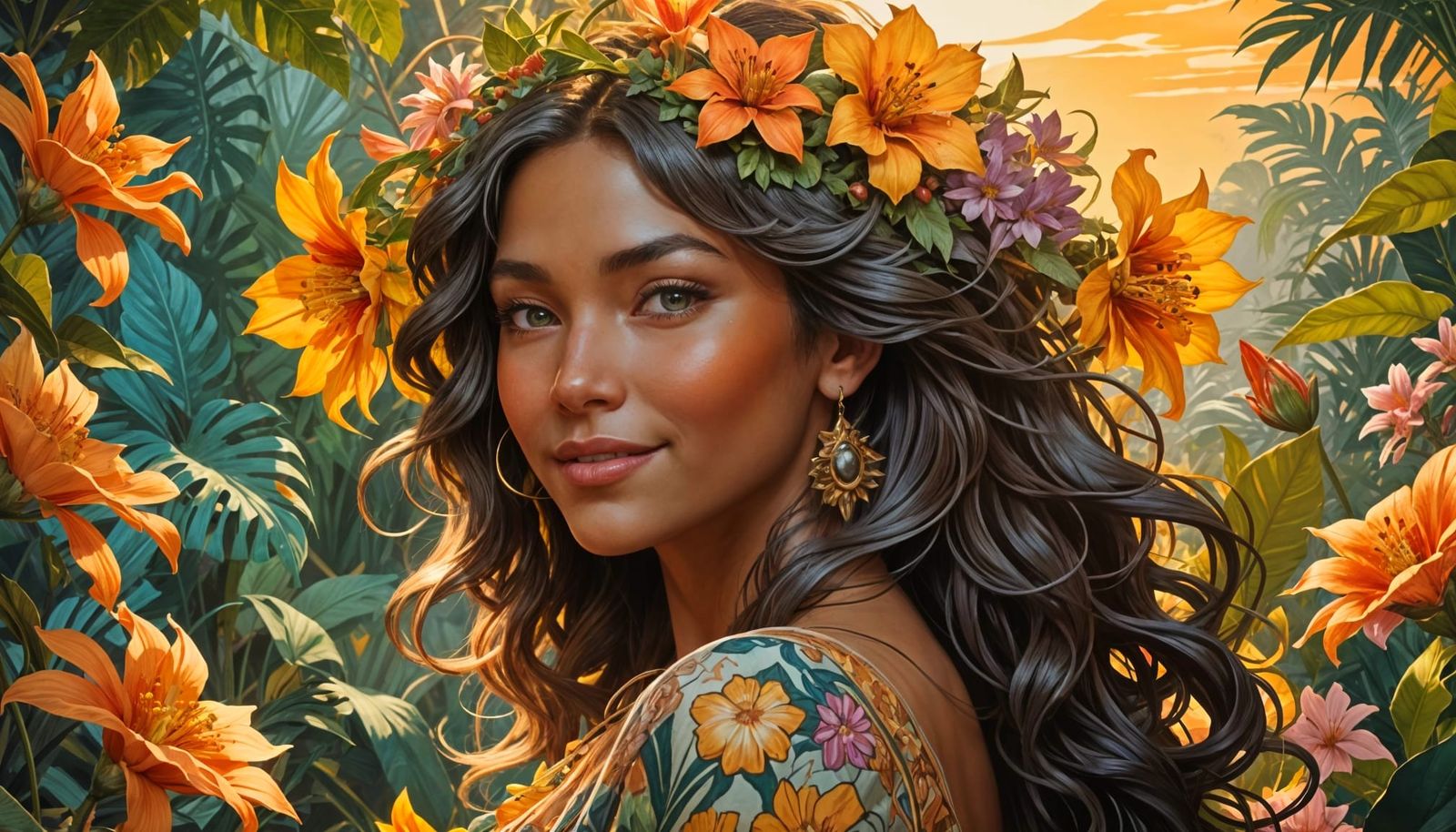 Vibrant Summer Portrait in Triadic Colors