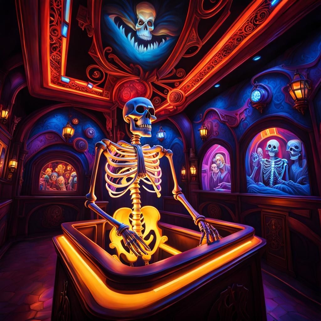 Disneyland's Dark Ride: Hyperrealistic Splash Art