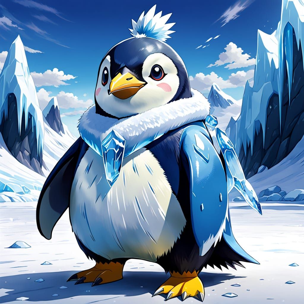 Majestic Ice Ground Fakemon with Emperor Penguin Inspiration