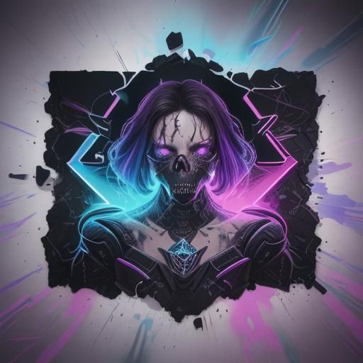 Death Metal Splash Art with Cosmic Graffiti