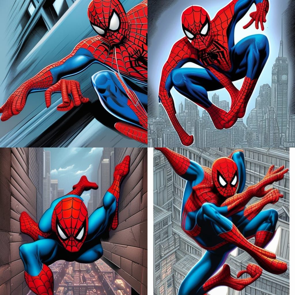 Spiderman Comic Book Art Illustration