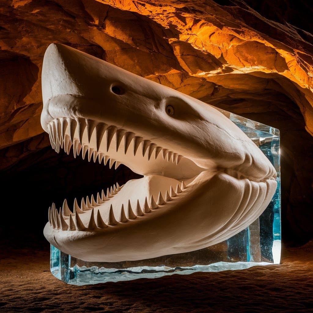 Megalodon Shark Head Uncovered in Ice, Revealing Intact Teet...