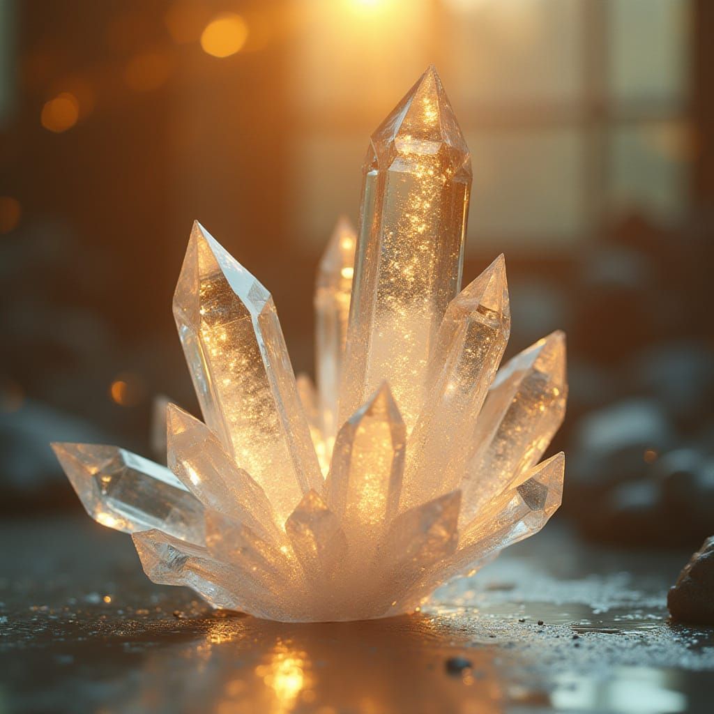 Crystal Formation in Hyper-Realistic Digital Art