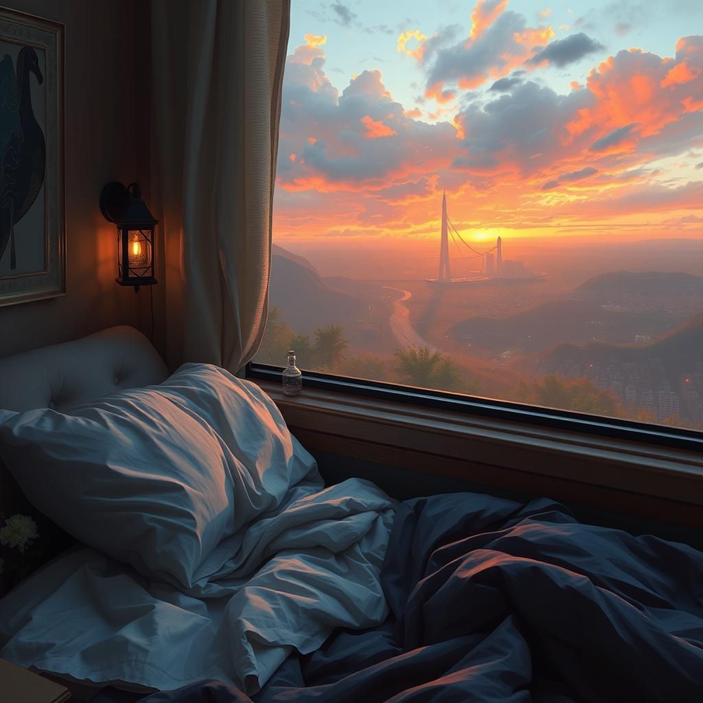 Lonely Sunday Morning: Nostalgic Bed Scene