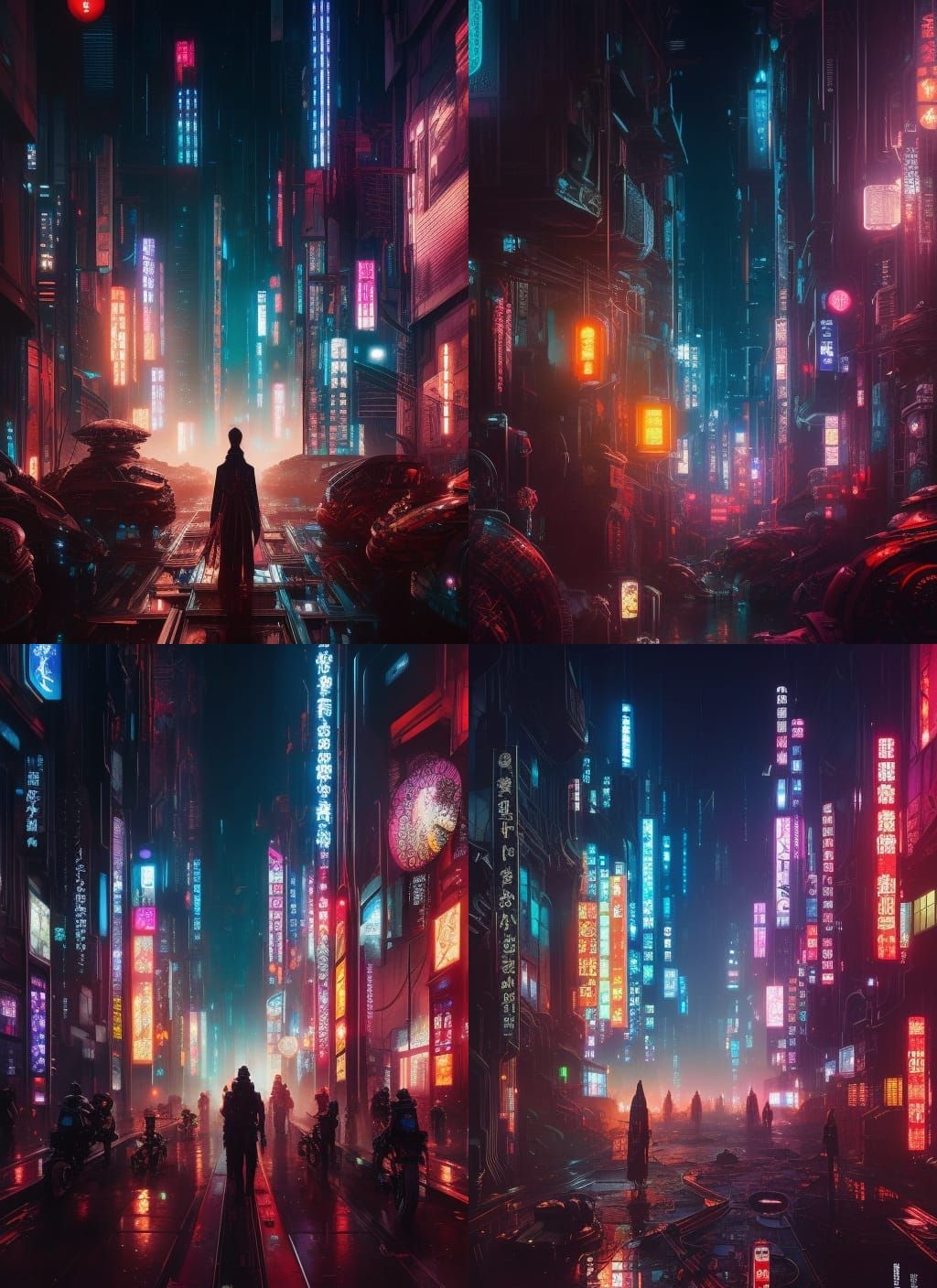 Vibrant Cyberpunk Tokyo Cityscape at Night