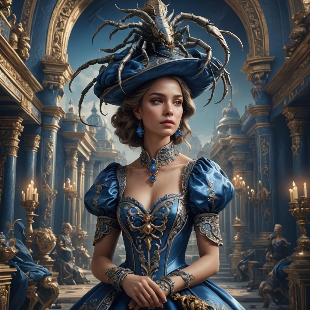 Baroque Princess with Scorpion Headdress