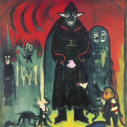 Vampire's Gift: A Rothko and Korovin Inspired Portrait