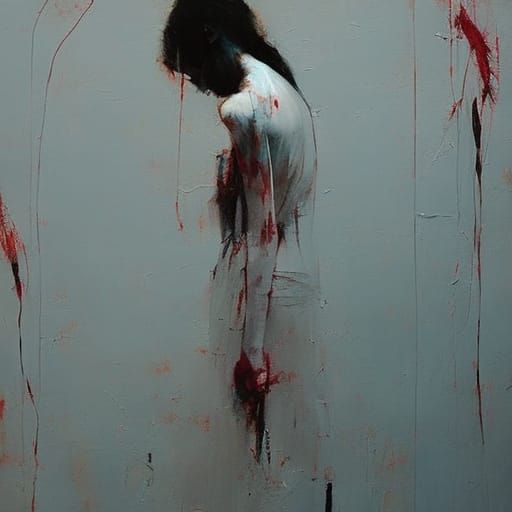 Heartbreak Expressed in Charcoal Drawing