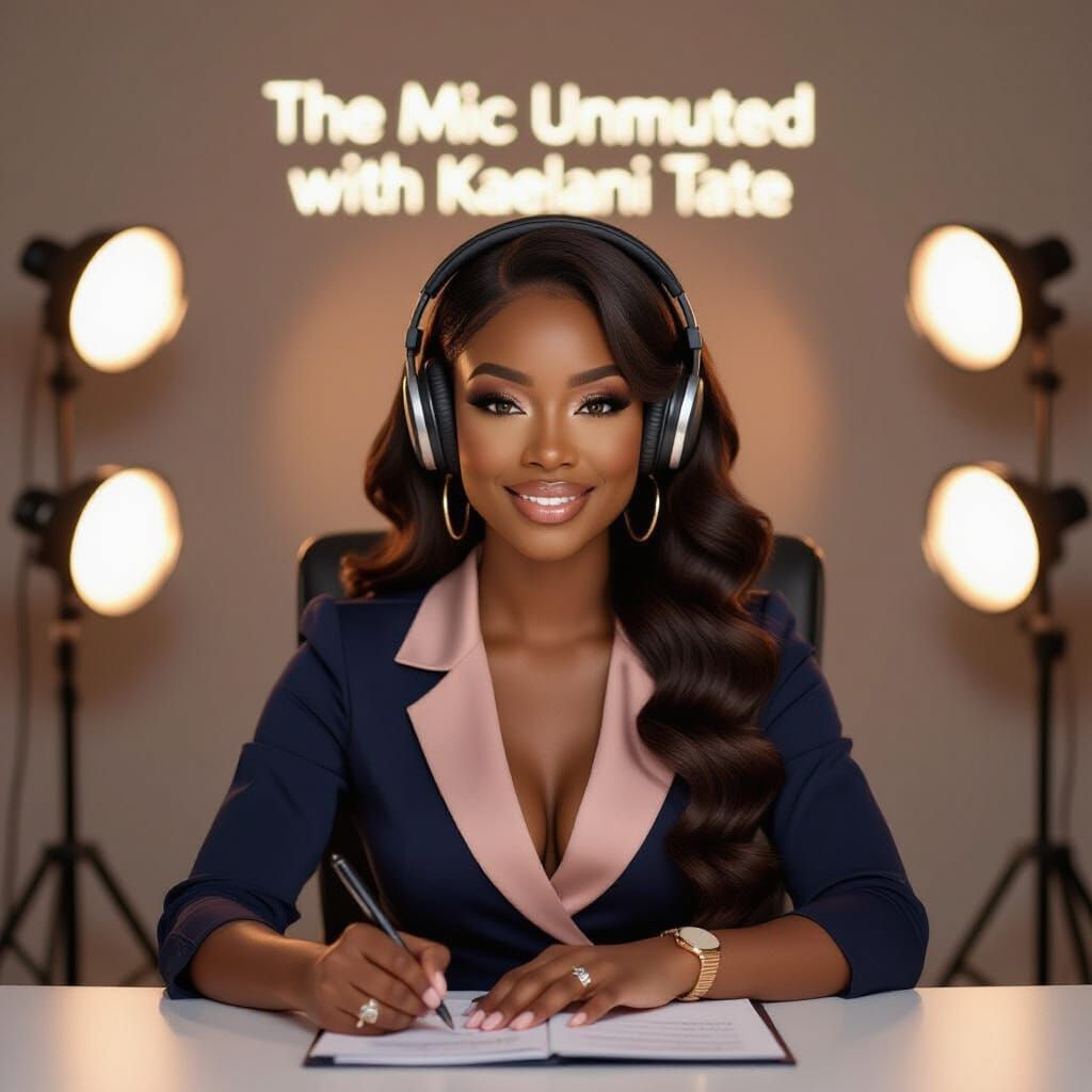 Cinematic Portrait of Confident Black Woman in Studio