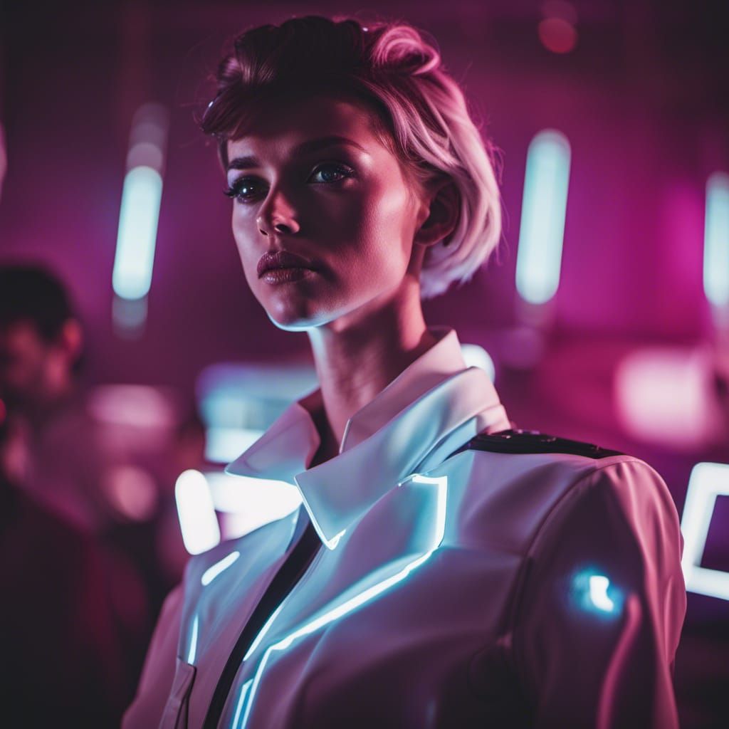 Elysium Theme: Futuristic Nightclub Portrait