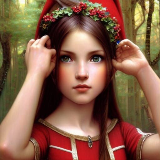 Psychedelic Elf Princess in Detailed Oil Painting Style