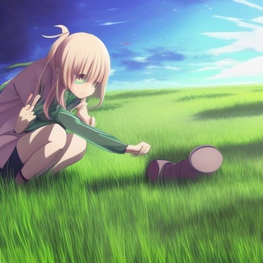 When you go outside for the first time to touch grass