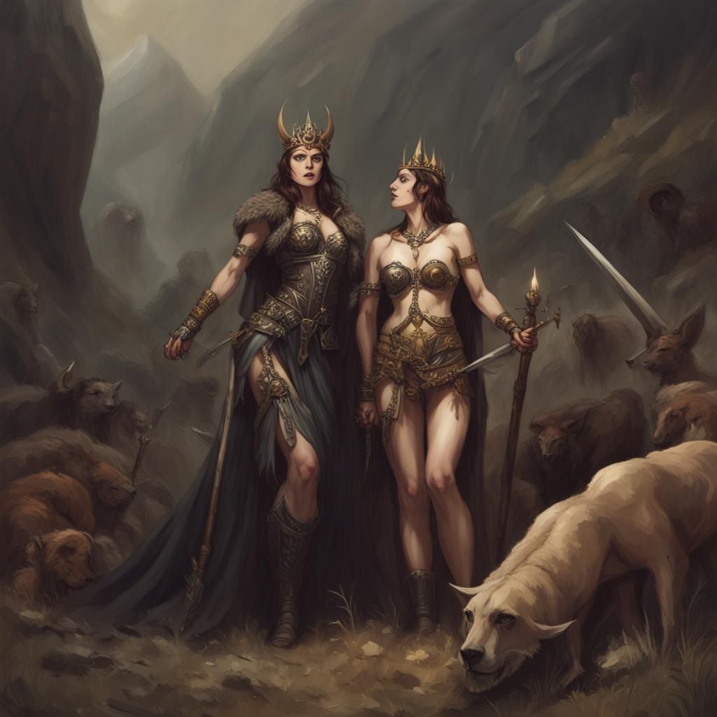 Fantasy Lovers Embrace in Macabre Style