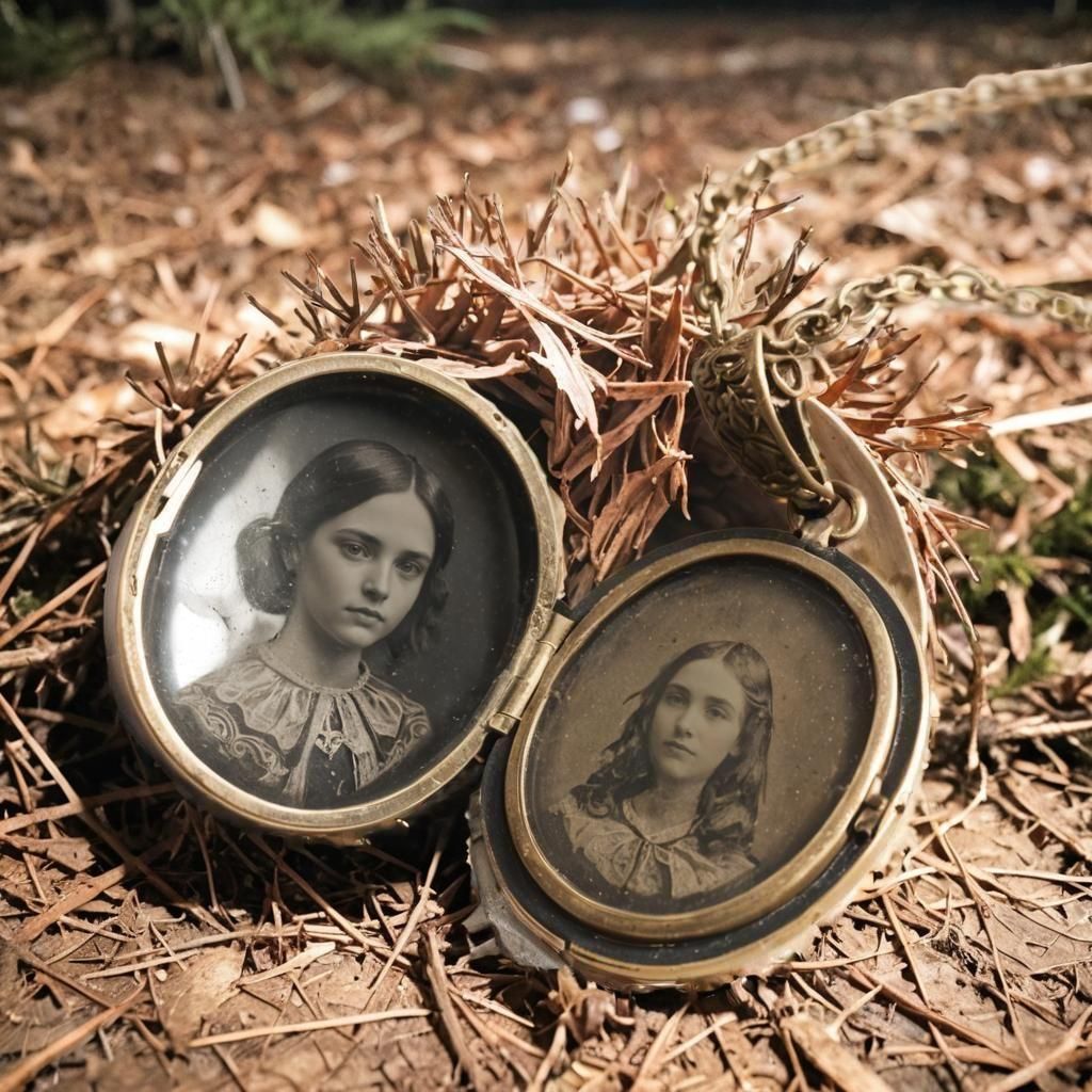 Daguerreotype Girl in Antique Locket