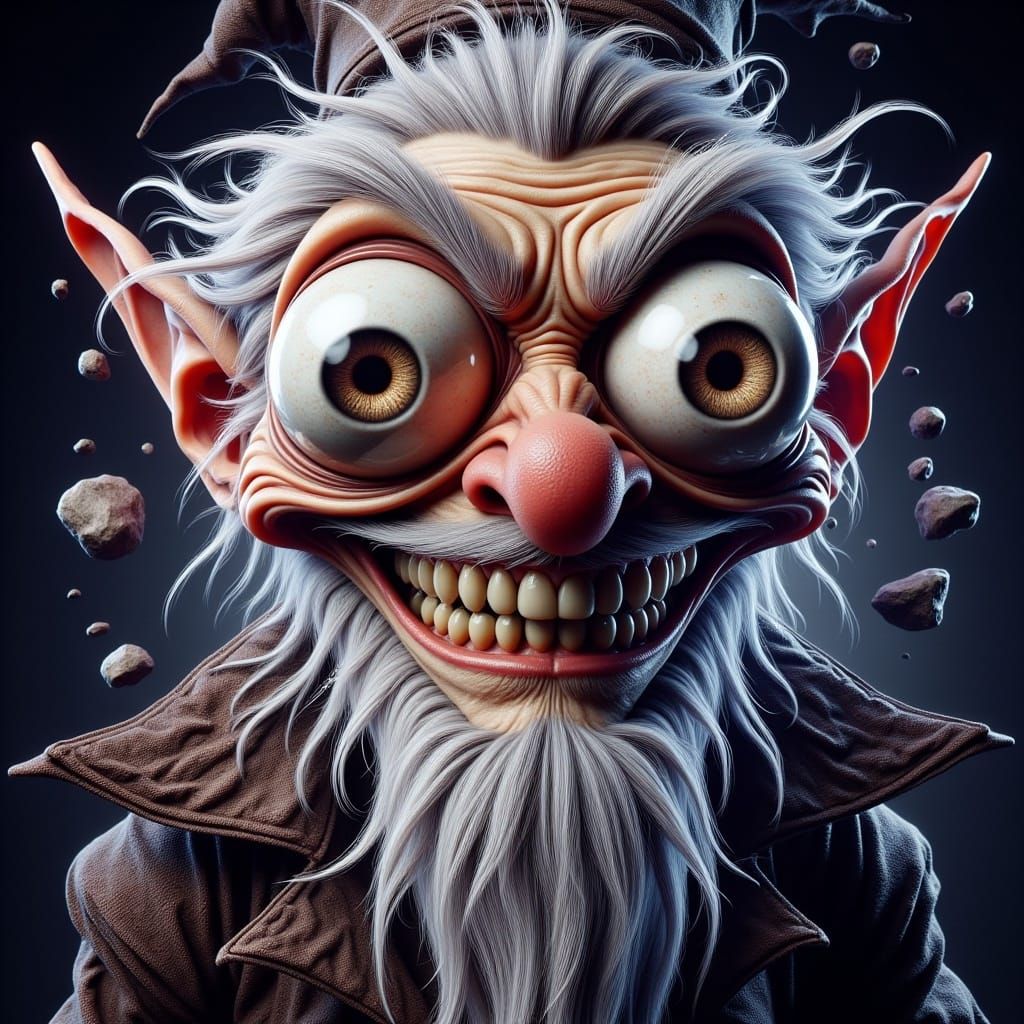 Eccentric Wizard in Miyazaki, Thorp, and Frazetta Style