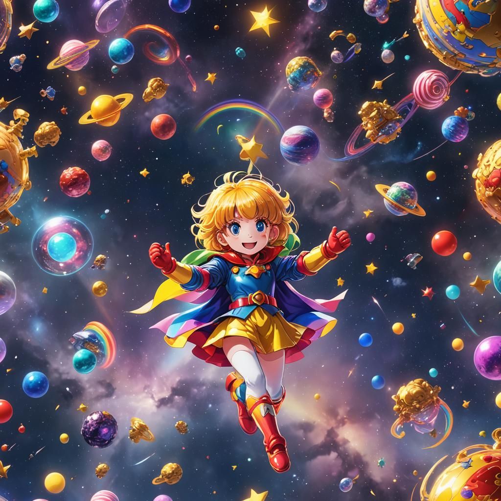 Rainbow Brite in Galaxy: 3D Anime Art